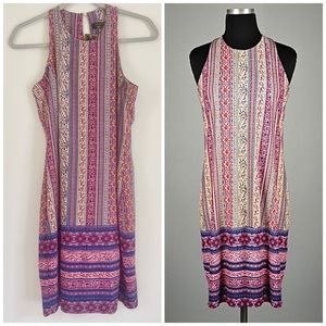 Renee C Bohemian Pattern Sleeveless Shift Dress